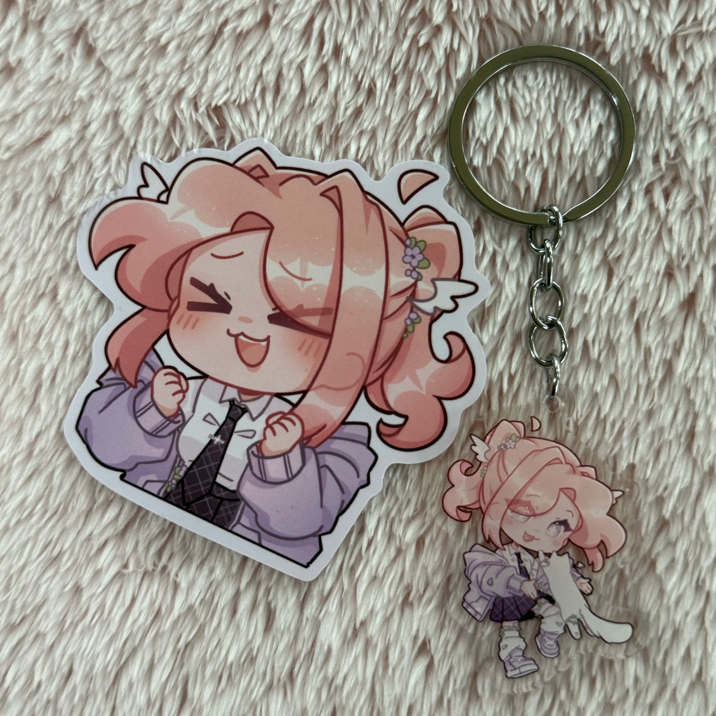 NoahAT Keychain and Sticker Bundle